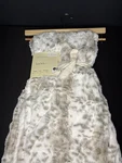 Nicole Miller Artelier Faux Fur Throw Blanket 50IN 70IN White Gray Spotted. Fixed Price $55.00.