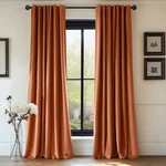 Lazzzy Halloween Blackout Velvet Curtains Rust Red Fall Decor Thermal Insulat.... Fixed Price $45.92.