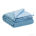 Satwip Cooling Weighted Blanket 20 Lbs Queen Size Moire Jersey Bed Blank.... Fixed Price $68.16.