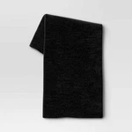 Shiny Chenille Throw Blanket Black - Threshold : Modern Sensory Friendly, Solid. Fixed Price $13.99.