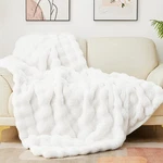 Latepis White Faux Fur THROW-50&APOS;&APOS;*60&APOS;&APOS;,. Fixed Price $87.97.