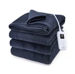 Sunbeam Royal Ultra Fleece Heated Electric Blanket, Twin Size, 84" X 62"-INDIGO. Fixed Price $42.99.