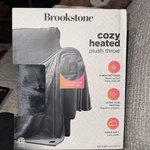 New Box Brookstone Heated Cozy Blanket 50X60 Inches. Fixed Price $57.99.
