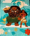 Disney Princess Moana Raschel Plush Twin Blanket 60" By 80". Fixed Price $54.99.