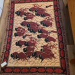 Bob Timberlake Buffalo Bison Camp Throw Blanket Vtg New! Southwestern Tapestry. Fixed Price $89.08.