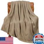 Bedelite Camel Fleece Throw Blanket For Couch & Luxury Plush Cozy 50X60. Fixed Price $23.98.