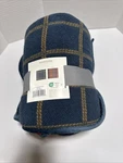 Berkshire Life Hampshire Reversible Throw Blanket Plaid 50X60 Red Blue Warm. Fixed Price $15.95.