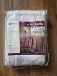 Jc Penney Cotton Thermal Blanket Twin Size 66 X 90 White Nos Home Collection. Fixed Price $29.95.
