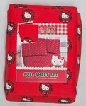 Sanrio Hello Kitty Christmas Wreath Red Bow Full Size 4 Pc Sheet Set. Fixed Price $27.00.