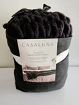 Casaluna Oversized Chunky Hand Knit Decorative Bed Throw 50" X 70" Black. Fixed Price $33.00.