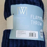 Wayland Square Plush Flannel Throw Blanket Navy Blue 50X70IN Luxurious Polyester. Fixed Price $10.99.
