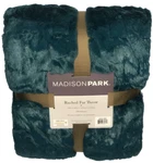 Madison Park Teal Ultra Soft Ruched Faux Fur Throw Blanket 50" 60" New. Fixed Price $40.00.