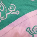 Nwt Roller Rabbit Pink & Green Monkey Dreams Fleece Throw Blanket 50" X 60". Fixed Price $159.99.