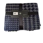 Fraas Houndstooth Wool Throw, Navy, 60 X 80. Fixed Price $69.90.