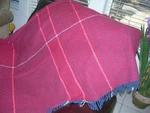 Marzotto Fringe Throw Blanket Red/navy 54" X 72" Nwt. Fixed Price $120.89.
