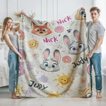 Disney Funny Zootopia Judy Fleece Blanket, Soft Cozy. Fixed Price $40.00.