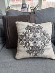 Set Of Gracie Mills Irmgard Geometric And Damask Throw Pillows- GRACE-3268. Fixed Price $34.99.