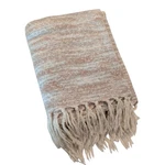 West Elm Cream Tan Soft Textured Throw Blanket Fringe Trim Cozy Warm. Fixed Price $27.00.