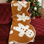 Martha Stewart Christmas Throw Blanket Gingerbread Scalloped Edge Reversible New. Fixed Price $45.00.