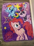 Vintage My Little Pony Fleece Blanket Pinkie Pie Rainbow Dash Twilight Sparkle. Fixed Price $19.99.