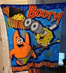 Vtg Spongebob Squarepants Booty Fleece Throw Blanket 2003 Nickelodeon 51" X 55". Fixed Price $24.99.