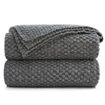 Longhui Bedding Grey Knitted Throw Blanket For Couch, Soft, Cozy Machine Washabl. Fixed Price $44.09.