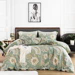 Yuheguoji Sage Green Bohemian Duvet Cover Queen, Retro Paisley. Fixed Price $81.99.