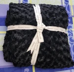 Dennis Basso Home Minky Faux Fur Throw Blanket Black Double Side 47X56. Fixed Price $38.00.