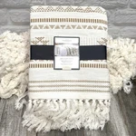 Threshold Studio Mcgee Throw Blanket Cream Tan 60"X 86" Oeko-tex Farmhouse Nwt. Fixed Price $24.99.