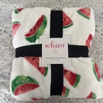 New Whim Martha Stewart Collection Watermelon Slices Plush Throw 50IN X 60IN. Fixed Price $28.00.