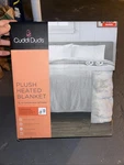 Cuddi Duds Heated Plush Faux Shearling Blanket Gray Queen. Fixed Price $100.00.