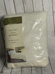 Twin Full Blanket Cream Ribbon Edge Border Mainstays Sealed. Fixed Price $21.25.