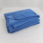 Threshold 50" 70" Chenille Throw Blanket W/ Faux Shearling Reverse Blue #C887. Fixed Price $15.96.