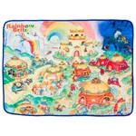 Fleece Throw Blanket 45 X 60 Brite Rainbowland 250 Gsm Silver Buffalo. Fixed Price $74.99.