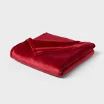 Full/queen Microplush Blanket Red - Threshold. Fixed Price $13.99.