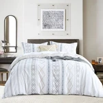 Cozydh Grey Stripe Boho Queen (90"X 90"), Beige/charcoal/white (no Comforter). Fixed Price $61.90.