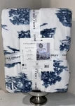 1-NIB Laura Ashley White And Blue Winter Scene Holiday King Size Plush Blanket. Fixed Price $85.00.