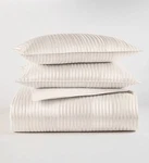 Hotel Collection Metallic Strie King Duvet Cover & 2 Shams Ivory / Gold. Fixed Price $135.00.