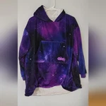 Kids The Comfy Galaxy Hoodie - Purple And Blue. Fixed Price $30.00.