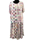 Passports Of Pier 1 Imports Top Skirt Set Womens Medium Pleated Boho 2 Piece. Fixed Price $32.99.