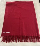 Williams Sonoma 100% Cashmere Throw Blanket Fringe 51X65 Nwt Embroidered. Fixed Price $134.87.