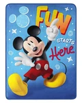 Mickey Mouse Blanket Fun Starts Here Silk Touch Throw 46" X 60". Fixed Price $25.49.