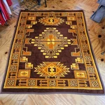 Ibena Relax Dolan Vintage Aztec Blanket Rug Throw Southwest Geometric Germany. Fixed Price $42.95.