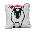 Woolrich Hooked Sheep Throw Pillow 14 X Cabin Lodge Rustic Decor. Fixed Price $33.75.