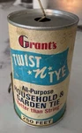 Vtg Grant Twist Tye Household & Garden Tie Better Than String Can 1950-60S. Fixed Price $12.49.