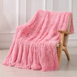 Pink Reversible Solid Fuzzy Faux Fur Plush Fleece Blanket 70X78 Inch. Fixed Price $42.37.
