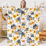 Jarthenaamcs Fall Throw Blanket 60 X 50 Inch Watercolor Autumn Pumpkin Sunflower. Fixed Price $17.44.