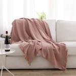 Simpleopulence Cotton Muslin Throw Blanket For Bed, Couch, Knit Woven Gauze. Fixed Price $32.89.