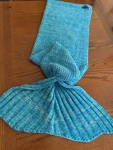 Maxchange Mermaid Tail Blanket Blue Crochet. Fixed Price $15.00.