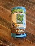 Minecraft, Against The Mobs, Throw, 46INX60IN, Soft Polyester Blanket. Fixed Price $12.99.